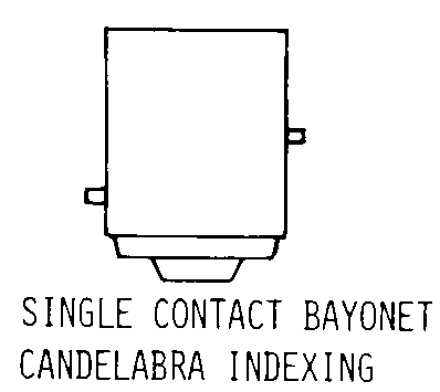 SINGLE CONTACT BAYONET CANDELABRA INDEXING style nsn 6240-01-167-5979