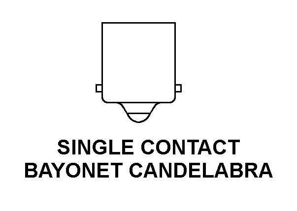 SINGLE CONTACT BAYONET CANDELABRA style nsn 6540-00-857-5348