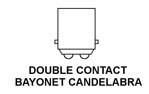 DOUBLE CONTACT BAYONET CANDELABRA style nsn 6250-00-399-8899