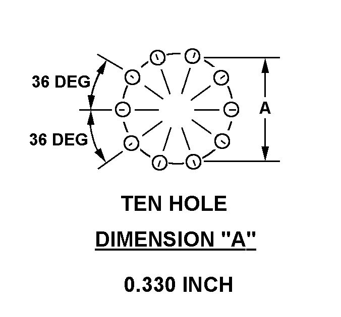 TEN HOLE - 0.330 INCH style nsn 5999-01-029-9867