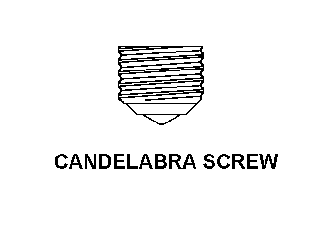 CANDELABRA SCREW style nsn 5935-00-199-1787