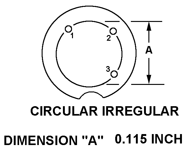 CIRCULAR IRREGULAR 0.115 INCH style nsn 5935-00-917-3078