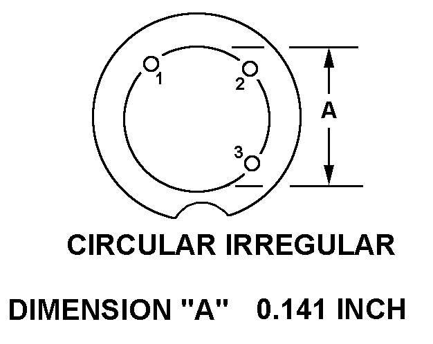 CIRCULAR IRREGULAR 0.141 INCH style nsn 5935-00-761-4006