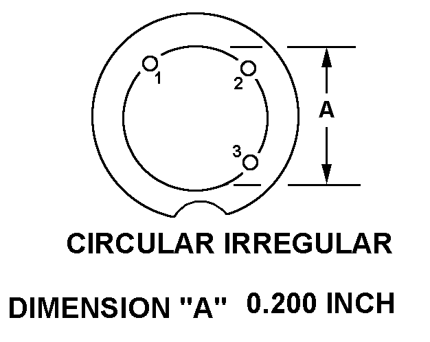 CIRCULAR IRREGULAR 0.200 INCH style nsn 5935-00-250-8031