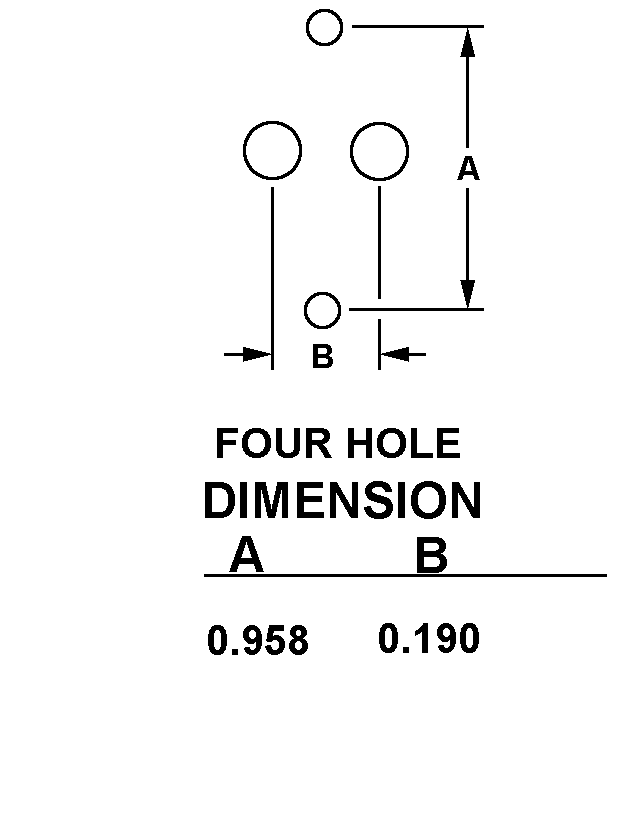 FOUR HOLE - 0.958 - 0.190 style nsn 5999-00-042-5355