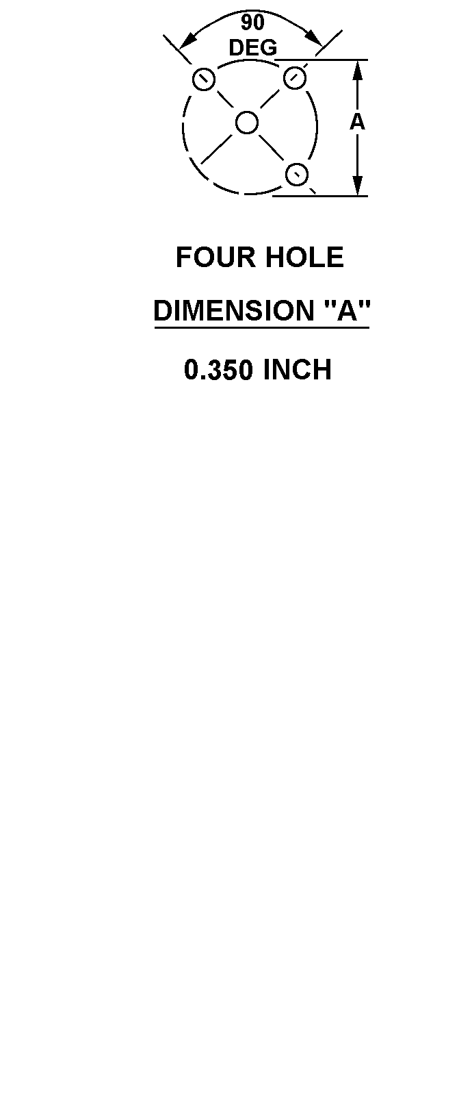 FOUR HOLE - 0.350 INCH style nsn 5999-01-077-2823