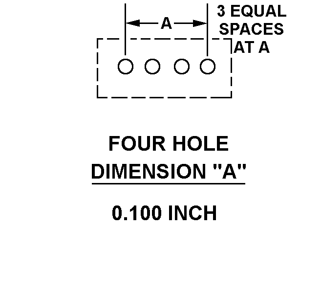 FOUR HOLE - 0.100 INCH style nsn 5999-01-107-9019