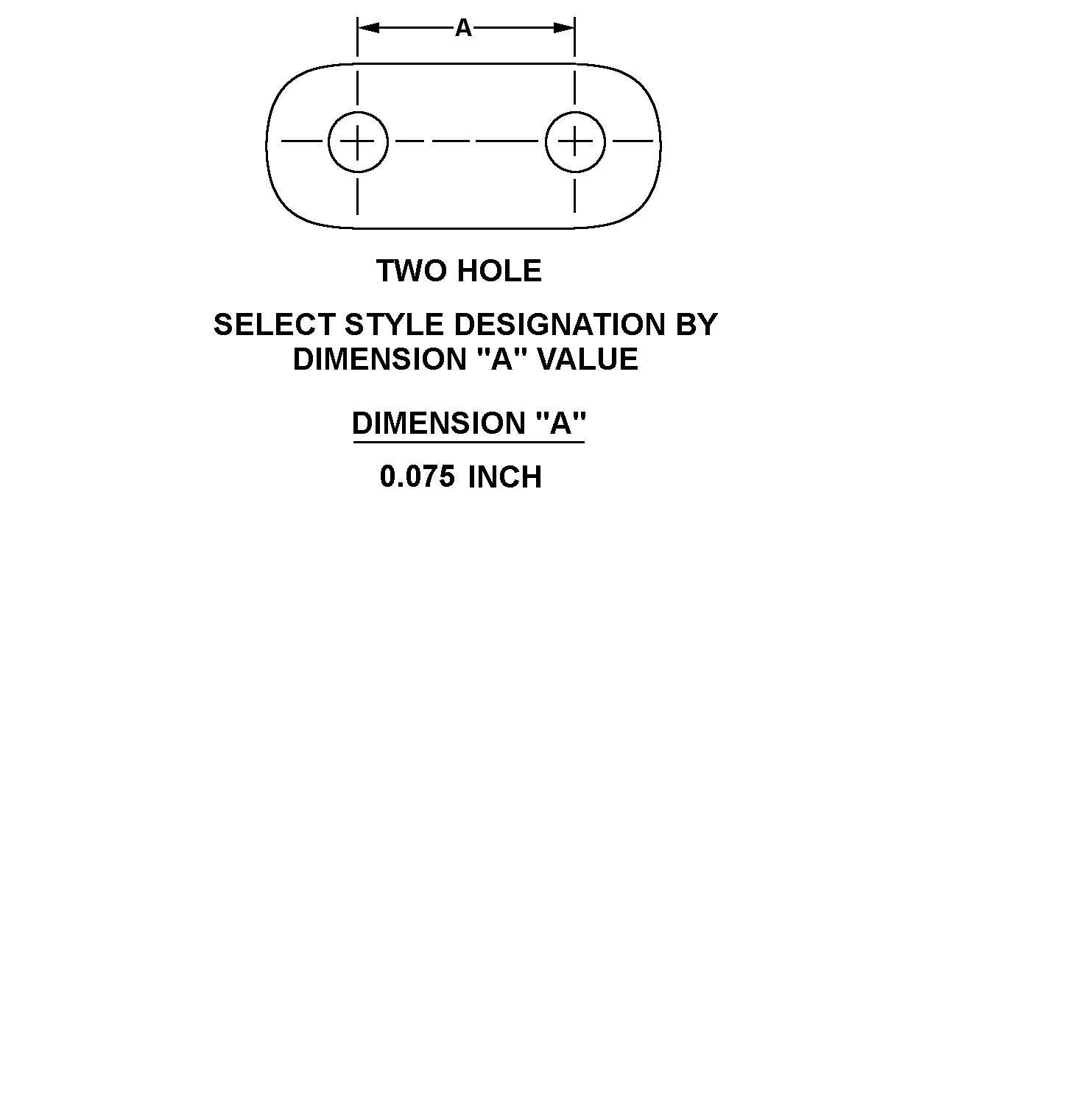 TWO HOLE - 0.075 INCH style nsn 5999-01-355-7023