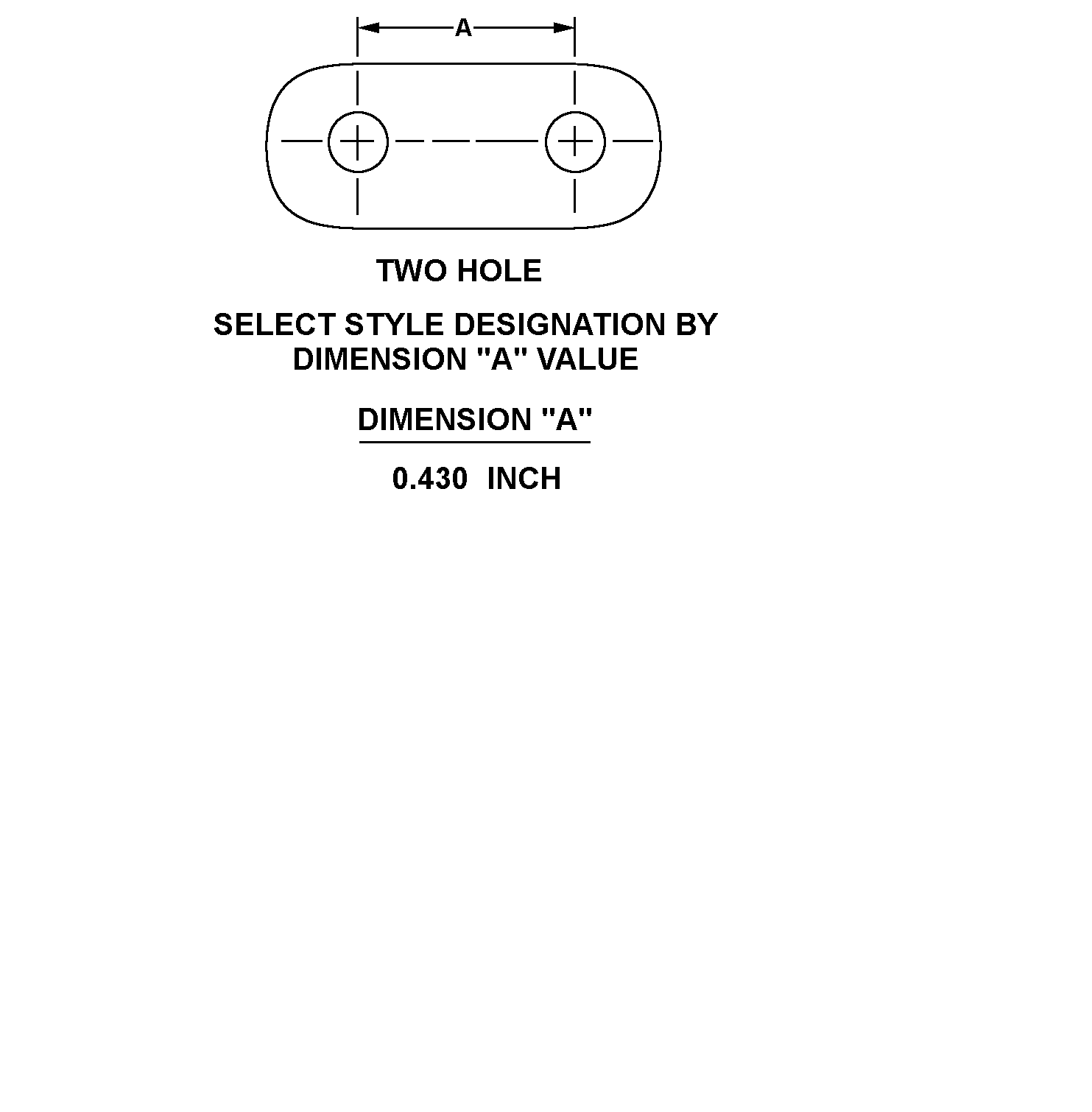 TWO HOLE - 0.430 INCH style nsn 5999-01-315-6013