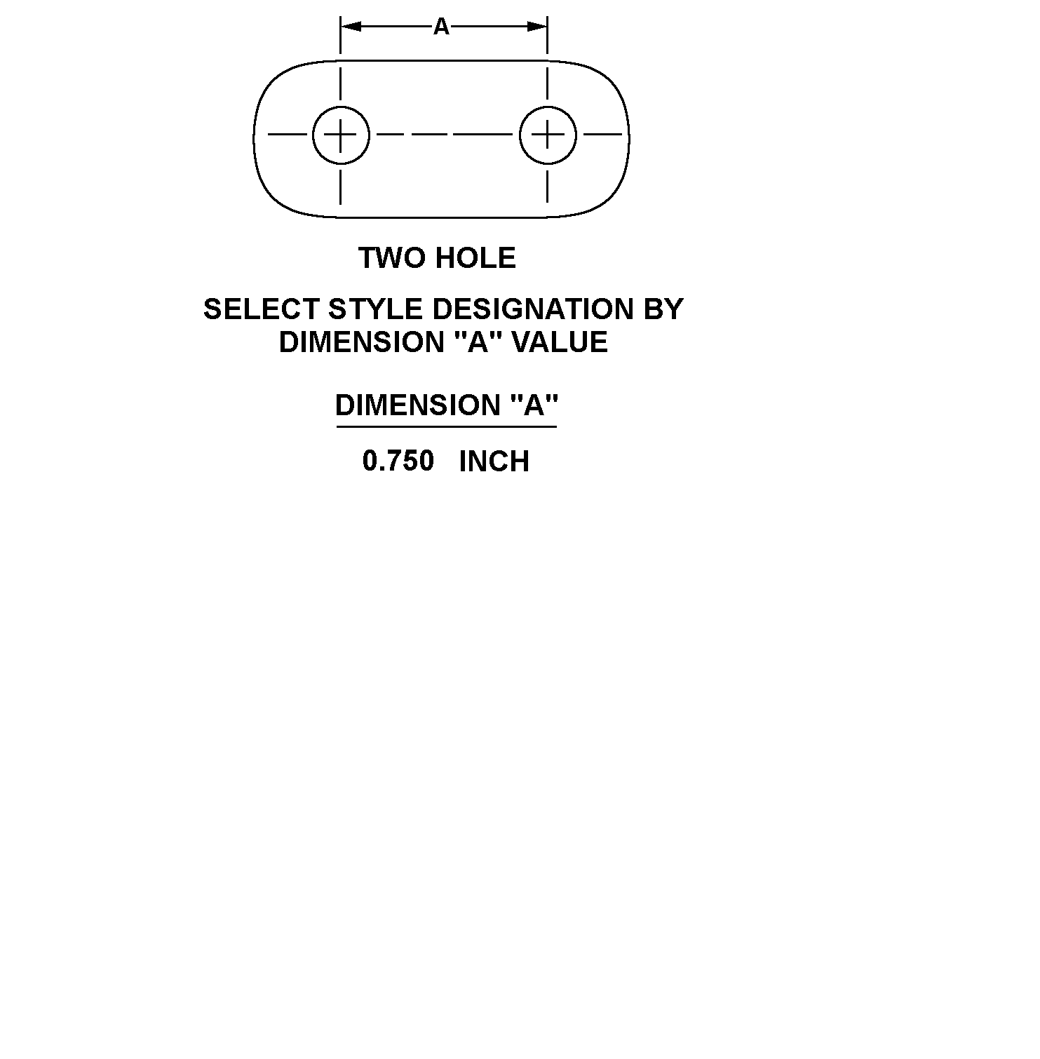 TWO HOLE - 0.750 INCH style nsn 5999-00-884-2458