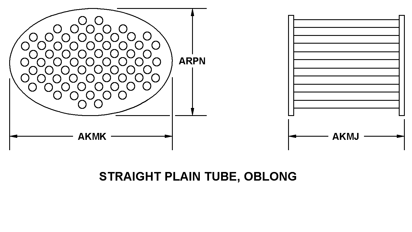 STRAIGHT PLAIN TUBE, OBLONG style nsn 4420-00-360-2126