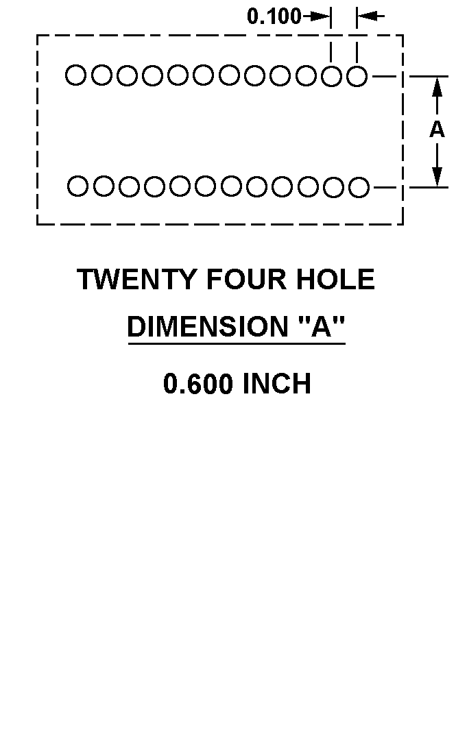 TWENTY FOUR HOLE - 0.600 INCH style nsn 5999-01-176-4553