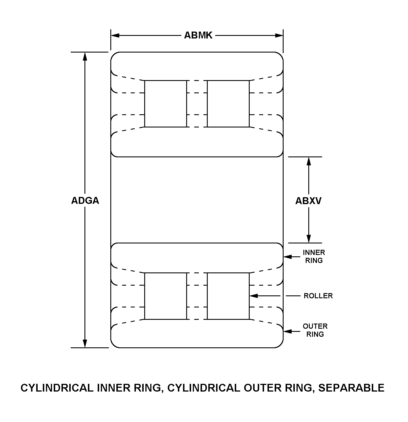 CYLINDRICAL INNER RING, CYLINDRICAL OUTER RING, SEPARABLE style nsn 3110-00-426-7942