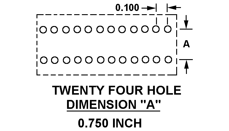 TWENTY FOUR HOLE DIMENSION 