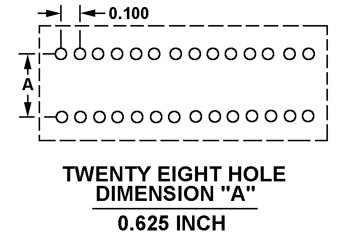 TWENTY EIGHT HOLE DIMENSION 