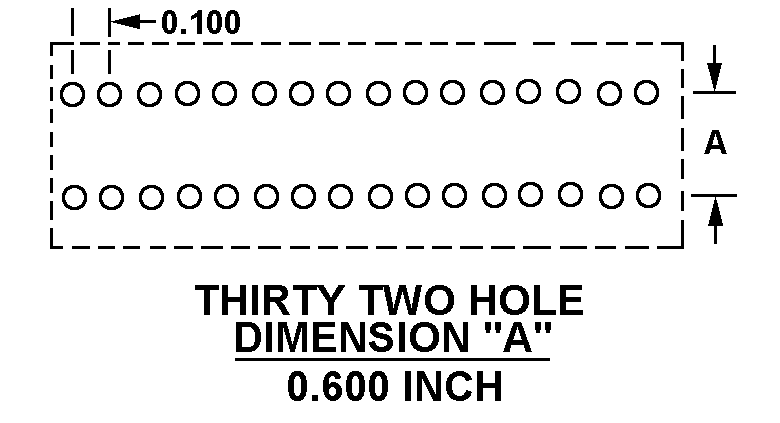 THIRTY TWO HOLE DIMENSION 