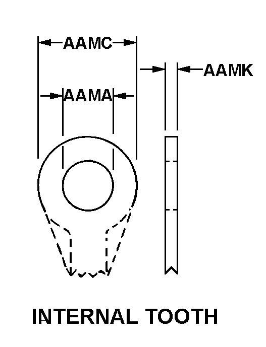 INTERNAL TOOTH style nsn 5940-00-606-9057