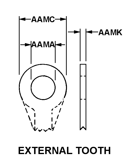 EXTERNAL TOOTH style nsn 5940-01-241-2144