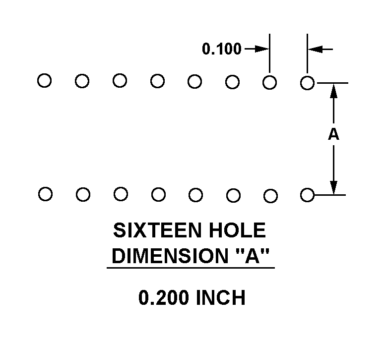 SIXTEEN HOLE   0.200 INCH style nsn 5935-01-012-3811
