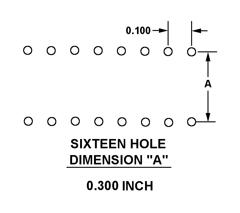 SIXTEEN HOLE   0.300 INCH style nsn 5935-01-113-5196