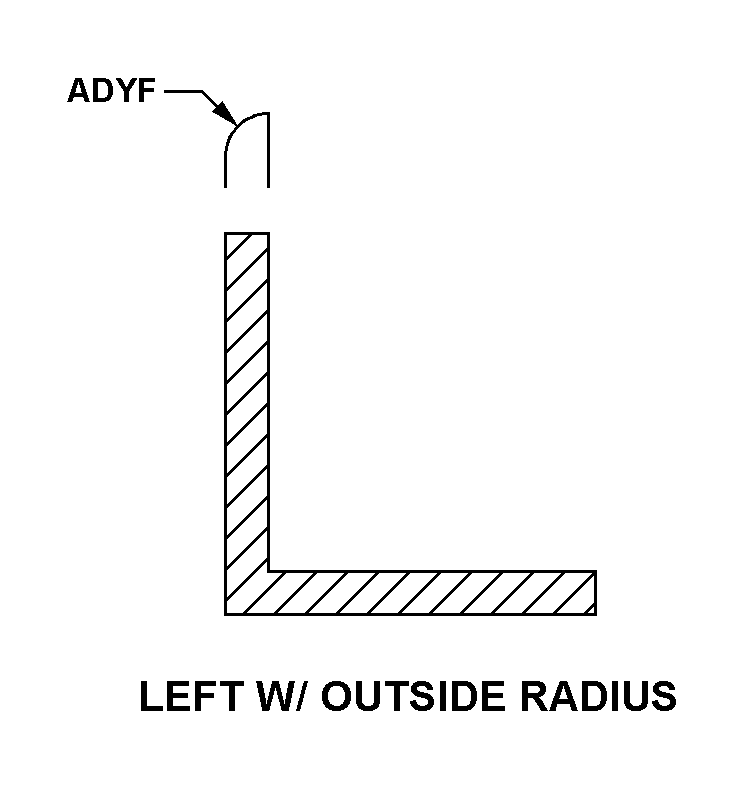 LEFT W/OUTSIDE RADIUS style nsn 9390-01-150-3147