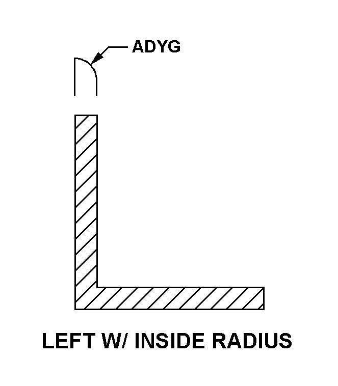 LEFT W/INSIDE RADIUS style nsn 9390-00-032-1105