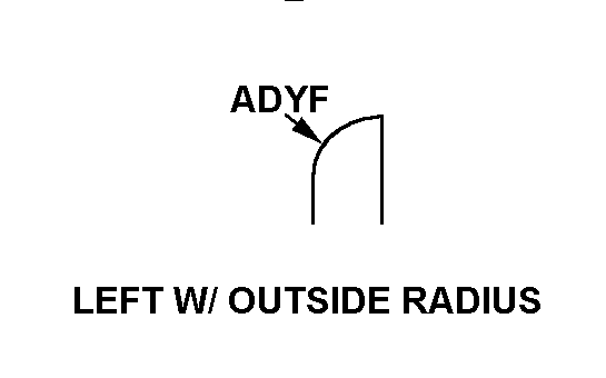 LEFT W/ OUTSIDE RADIUS style nsn 9390-00-978-2065