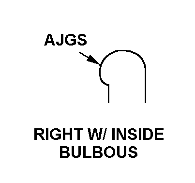 RIGHT W/ INSIDE BULBOUS style nsn 9390-01-029-9073