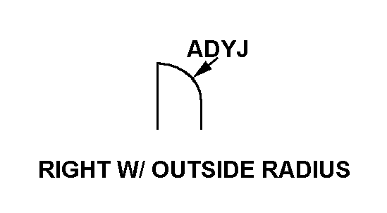 RIGHT W/ OUTSIDE RADIUS style nsn 9390-01-207-0465