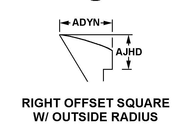 RIGHT OFFSET SQUARE W/OUTSIDE RADIUS style nsn 9390-00-994-5367