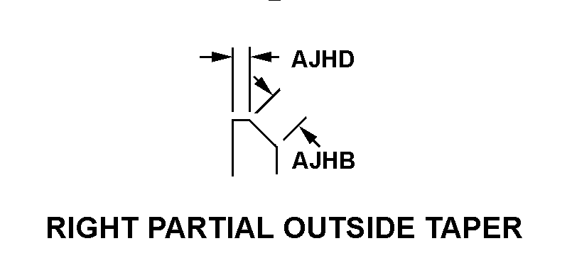 RIGHT PARTIAL OUTSIE TAPER style nsn 9390-00-171-4854