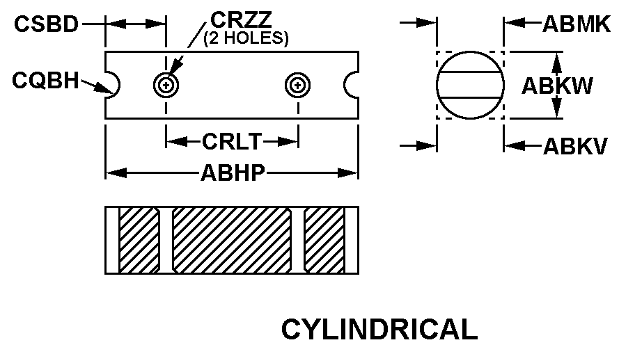 CYLINDRICAL style nsn 5970-00-611-0921