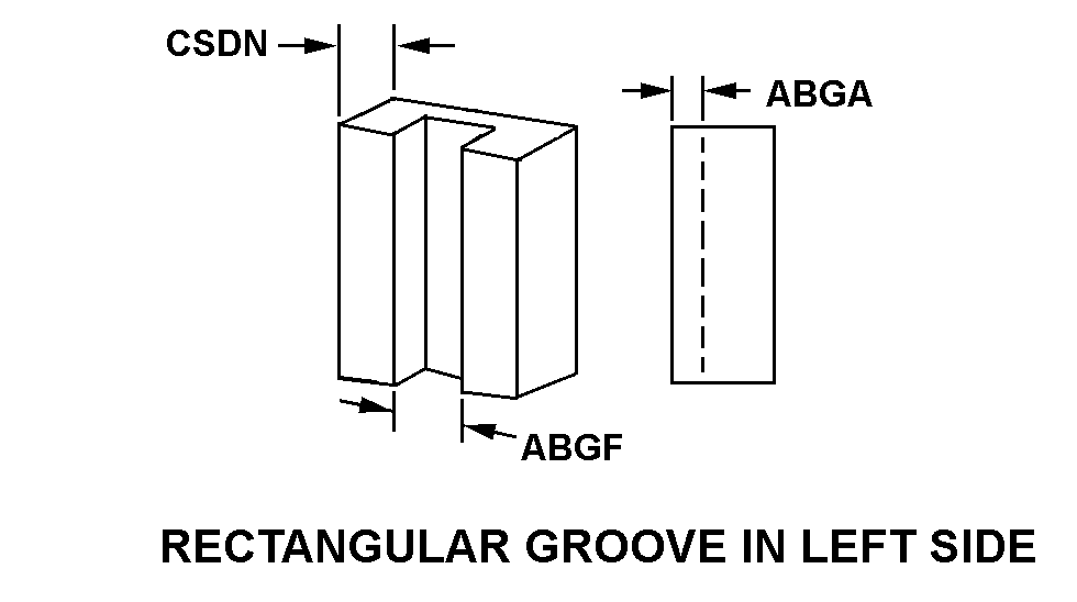 RECTANGULAR GROOVE IN LEFT SIDE style nsn 5977-01-016-1140