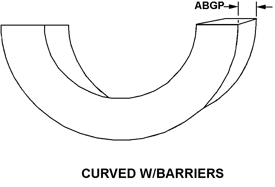 CURVED W/BARRIERS style nsn 5940-00-884-8124