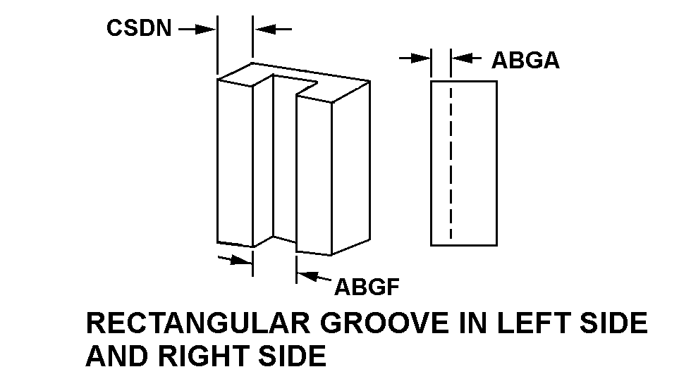 RECTANGULAR GROOVE IN LEFT AND RIGHT SIDE style nsn 5977-00-512-6800