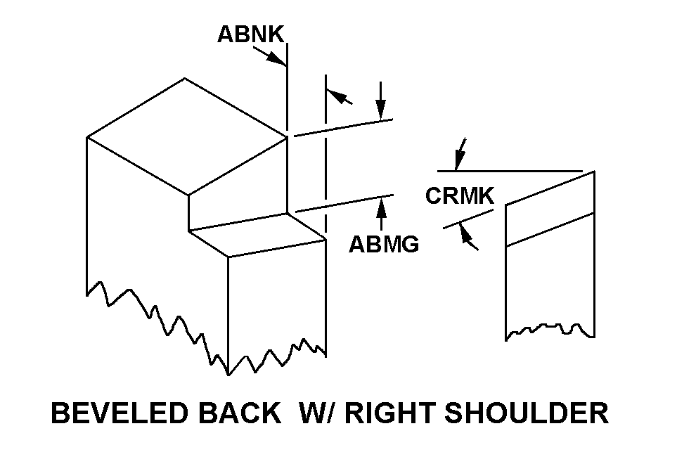 BEVELED BACK WITH RIGHT SHOULDER style nsn 5977-00-702-1967