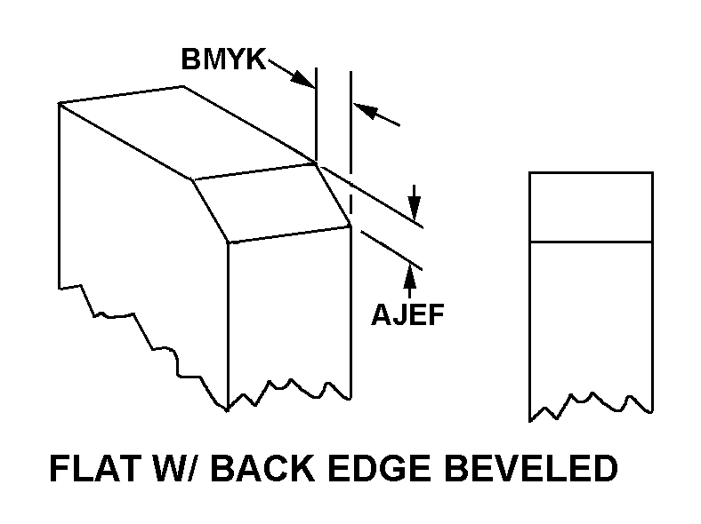 FLAT WITH BACK EDGE BEVELED style nsn 5977-00-295-9451