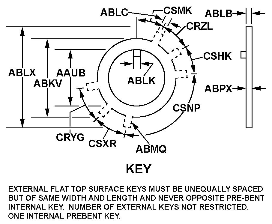 KEY style nsn 5310-01-115-2374