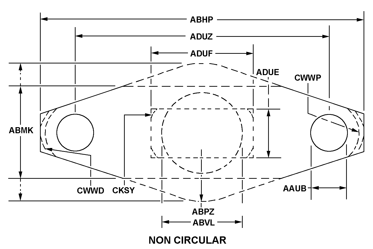 NON-CIRCULAR style nsn 5330-00-005-8541