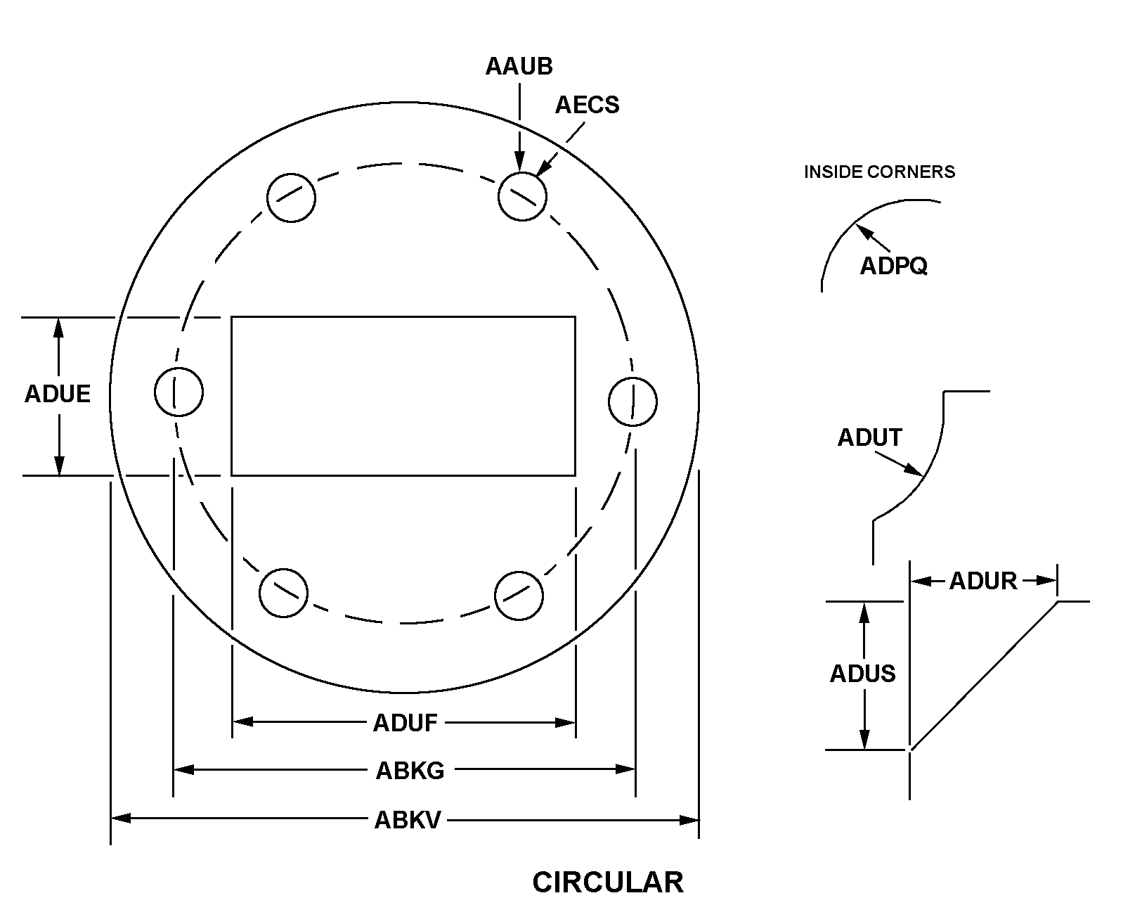 CIRCULAR SQUARE style nsn 5999-01-028-6727