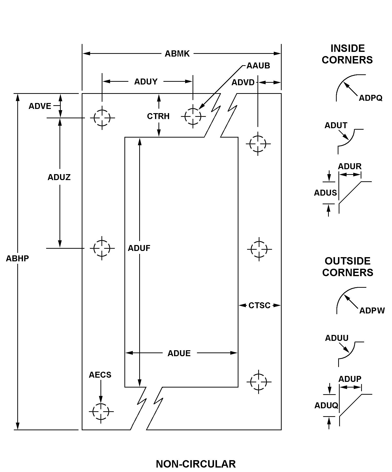 NON-CIRCULAR W/O BOLT HOLES style nsn 5365-01-549-4511