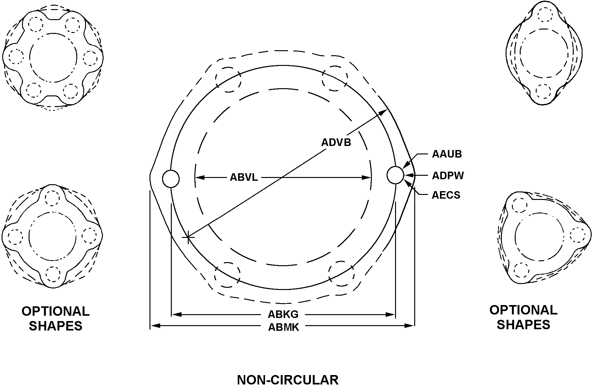 NON-CIRCULAR W/O APERTURE style nsn 5365-00-663-2237