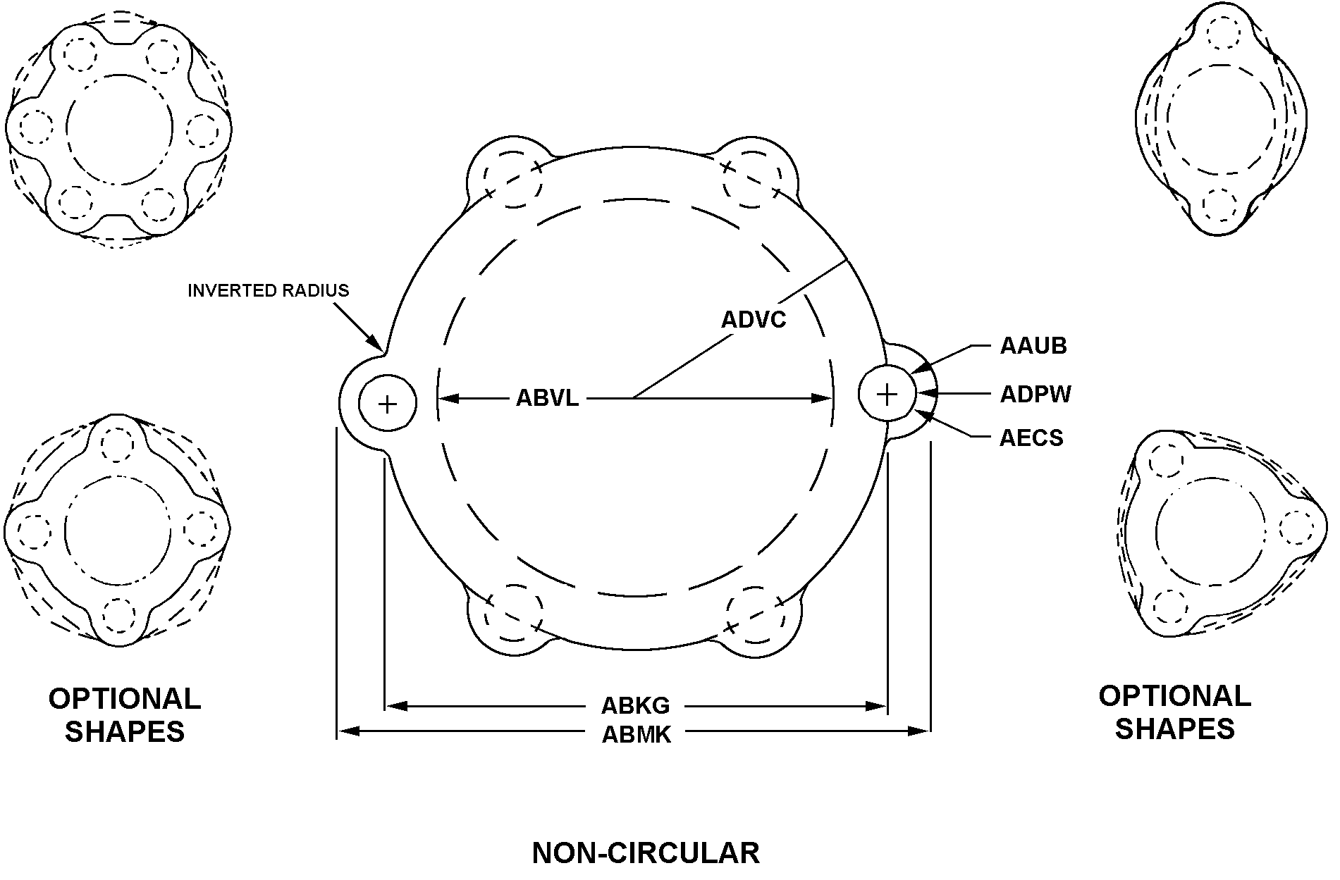 NON-CIRCULAR W/O APERTURE style nsn 5365-00-173-8993