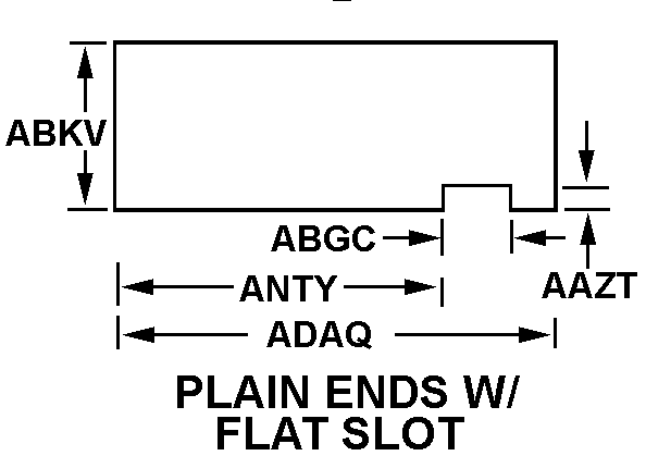 PLAIN ENDS W/FLAT SLOT style nsn 4130-00-353-6020