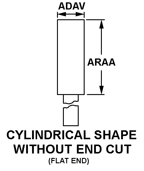 CYLINDRICAL SHAPE WITHOUT END CUT style nsn 3455-01-050-5285
