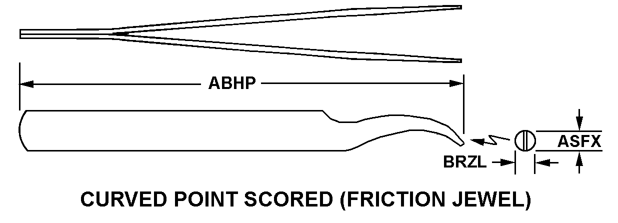CURVED POINT SCORED (FRICTION JEWEL) style nsn 5120-00-116-7543