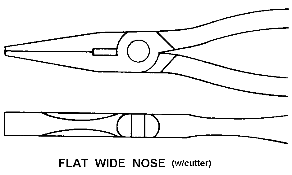 FLAT WIDE NOSE (W/ CUTTER) style nsn 5110-00-867-8149