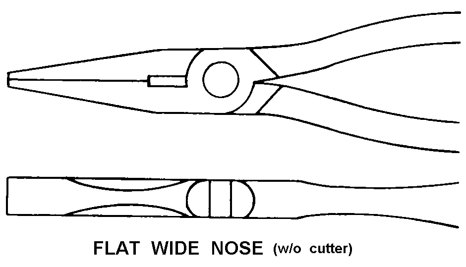 FLAT WIDE NOSE (W/O CUTTER) style nsn 1385-00-937-9389