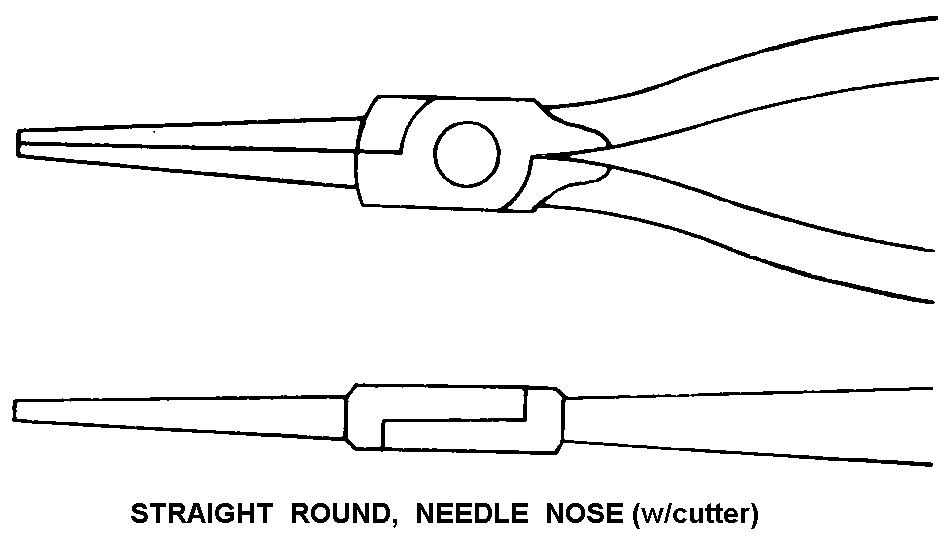 STRAIGHT ROUND, NEEDLE NOSE (W/ CUTTER) style nsn 5120-01-492-2638