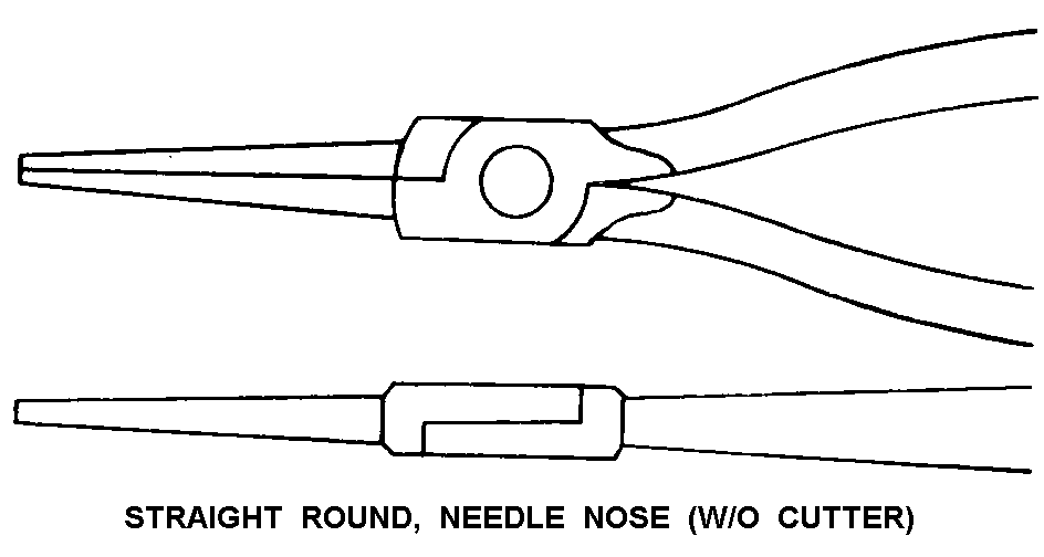 STRAIGHT ROUND, NEEDLE NOSE (W/O CUTTER) style nsn 5120-01-430-1480